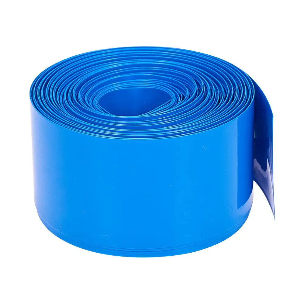

Othmro Blue 12m Length 36mm Flat Width PVC Heat Shrink Tubing Blue for AAA Battery Pack