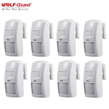 8Pcs Wolf-Guard Wireless PIR Motion Sensor Detector Useful for Home Security Anti-Theft Alarm System 3G/GSM Host Panel 433MHz