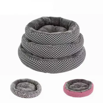 

CONG FEE Round Plush Dog Bed Soft Long Plush Best Pet Dog Bed Winter Warm Sleeping Cat Bed Mat Cat House