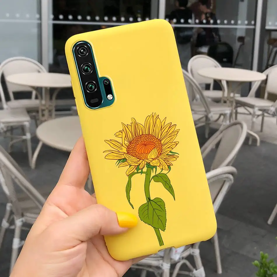 wallet cases Phone Case For Huawei Honor 20 Pro Lite Cases Flower Pretty Girl Soft Silicone Back Cover For Honor 20 Lite pro 20Lit 20Pro phone flip cover Cases & Covers