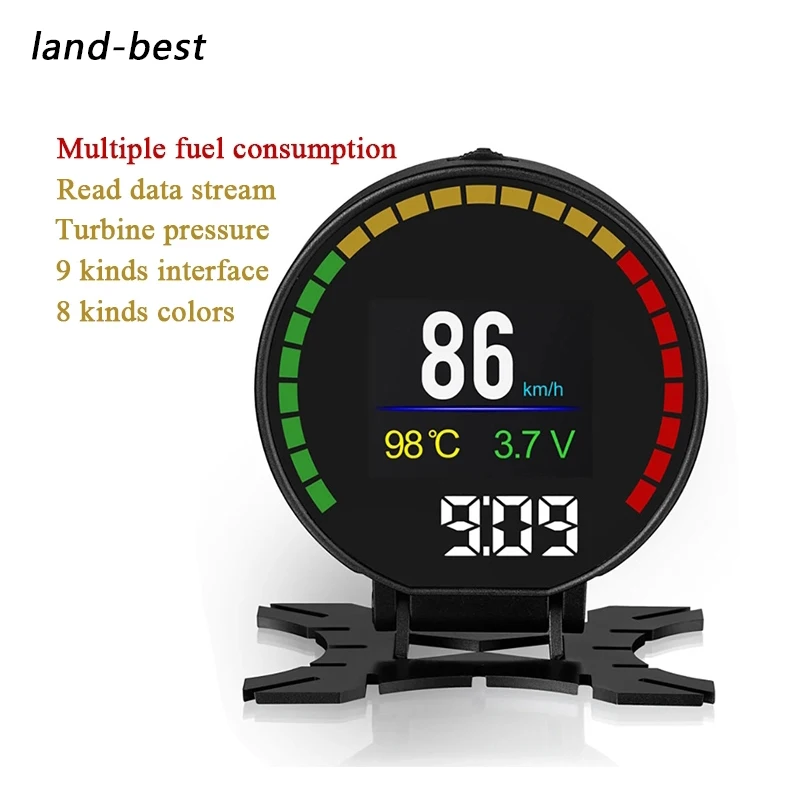 

New Digital Speed Car Monitor Head-up Display OBD2 Auto OBD Car Tuning Accessories Speedometer RPM Temperature Turbo Pressure