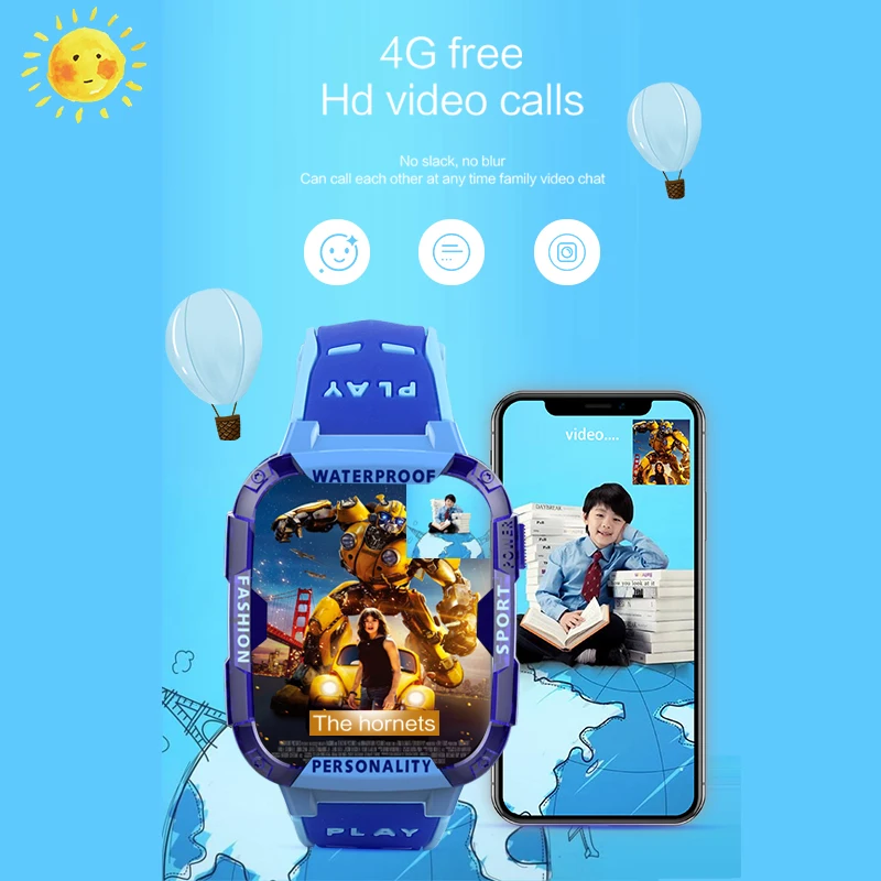 LIGE 4G Children's Smart Watch GPS Positioning Tracker wifi Connection Video Call SOS one Button Help Baby Smart Watch Boy Girl