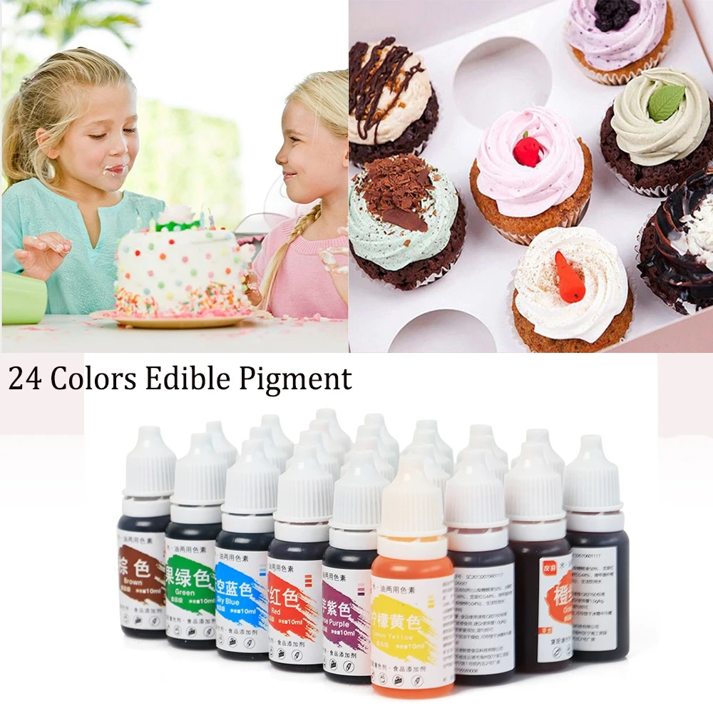 Edible Pigment 10ML Macaron Cake Cream Safety Food Coloring Ingredients Baking Color Pastry Tools Dropship New | Дом и сад