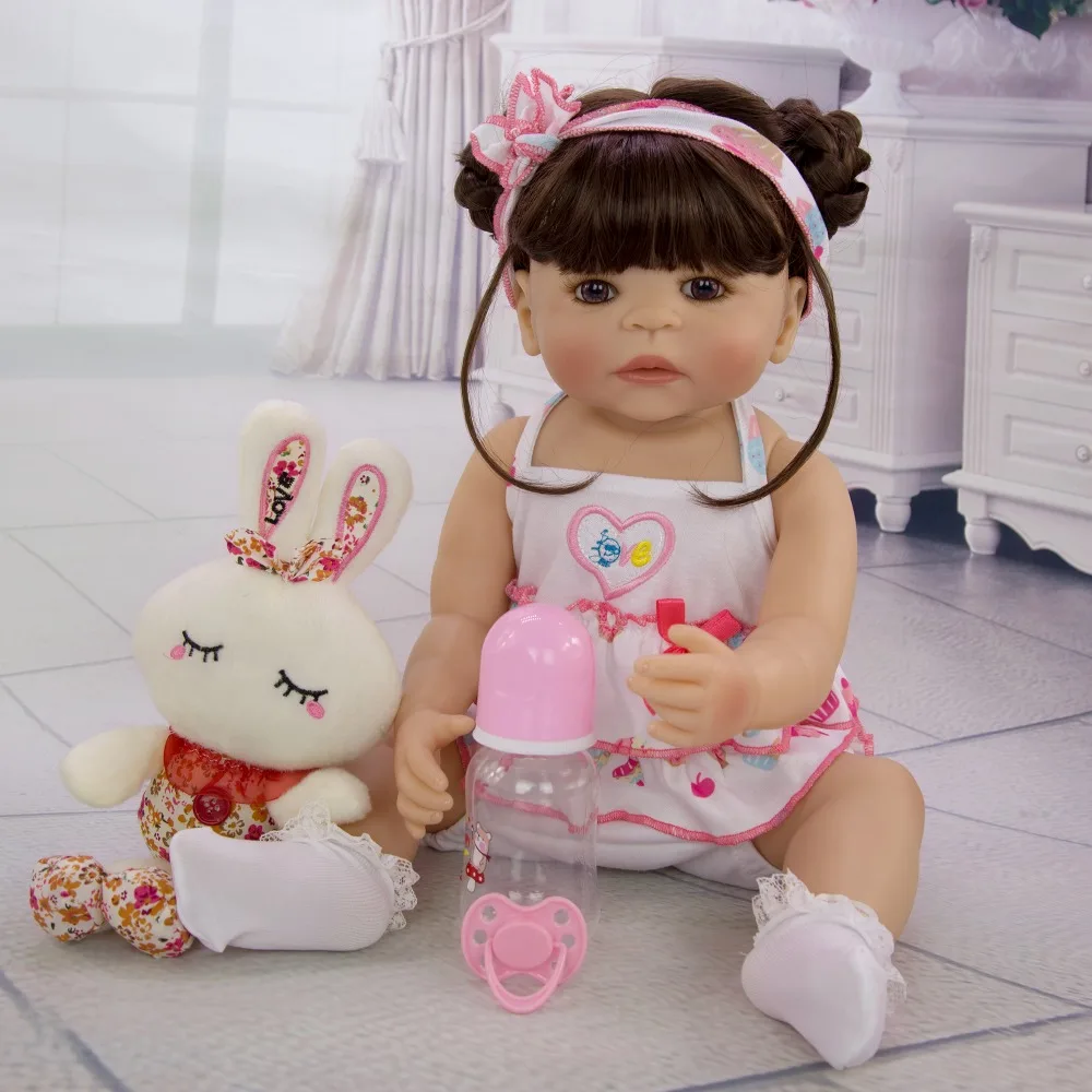 Bebes кукла трансфер до Reborn Девочка Кукла полностью силиконовая виниловая перерожденные куклы младенцы, 22 дюйма 55 см кукла подарок на день рождения игрушки кукла npk