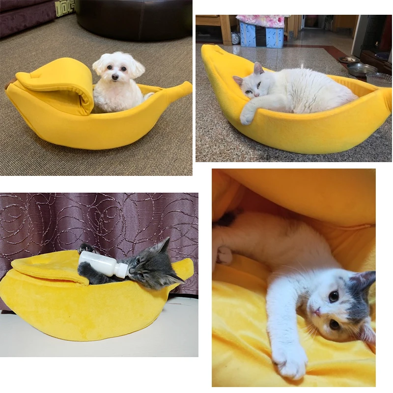 Banana Shaped Cat Bed House Warm Cozy Puppy Cushion Kennel Portable Soft Pet Sofa Cute Sleeping Bag Funny Basket for Cats & Dogs Banana Shaped Cat Bed House Warm Cozy Puppy Cushion Kennel Portable Soft Pet Sofa Cute Sleeping Bag Funny Basket for Cats & Dogs