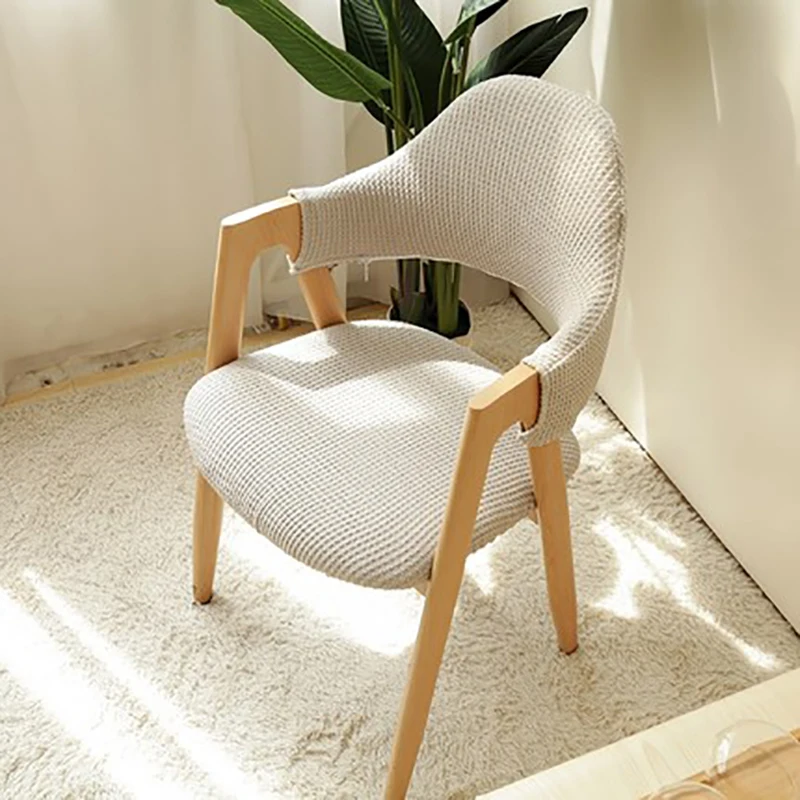 

Hollow Chair Cover Soft Touch Back Elastic Dining Chair Office Funda de silla Nordic Home Simple A-line Stool Cushion Cover
