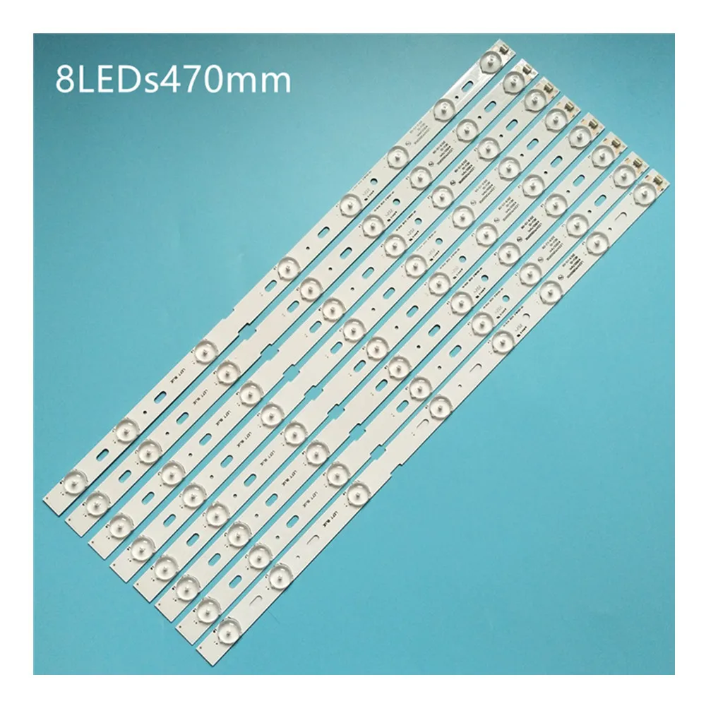 

47cm 8pcs/kit LED Backlight strip 8 lamp For Kon ka 47"TV LED47M3500PDE light bar 35017639 35017641 35017826 35017825