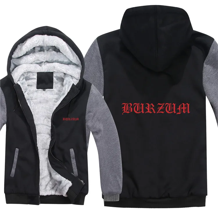 as picture14 Burzum/толстовки, куртка, мужское пальто, зимняя мужская повседневная шерстяная подкладка, флисовые утепленные толстовки с капюшоном Burzum - Цвет: as picture14