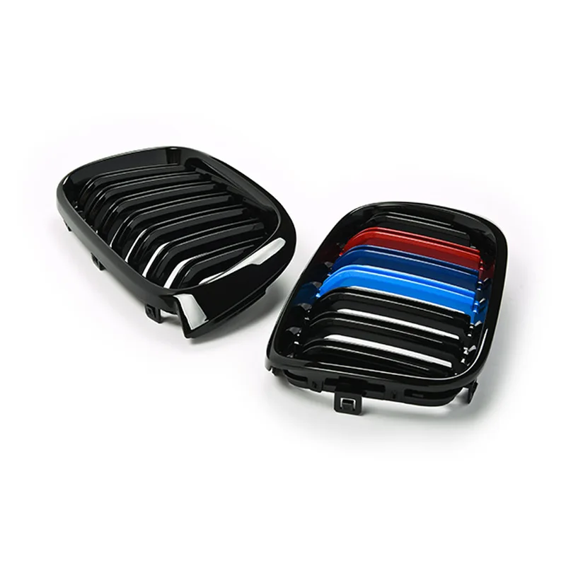 Пара Для BMW F25 F26 X3 X4 2014 2018 бампер матовый блесек для губ черный M Цвет 2 линии планка