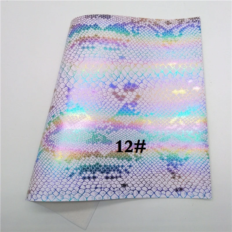 Glitterwishcome 21X29 см A4 размер винил для бантов Переливающаяся металлическая змеиная кожа, искусственная кожа листы для бантов, GM590A - Цвет: 12