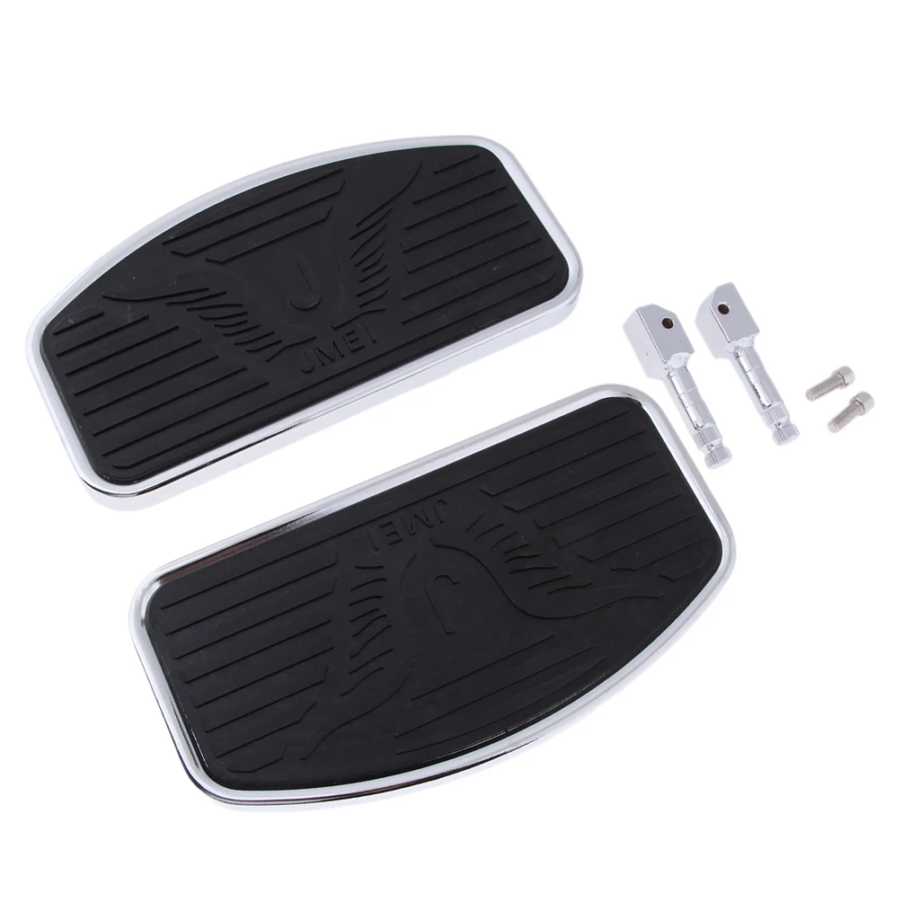 Pair of Front/Rear Mini Floorboards Foot Pegs Replcement for Honda VTX1300 VTX1800 for Suzuki VL400 VL800 C50, Black