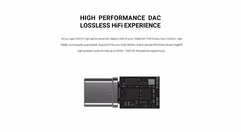 Meizu type-c Интерфейс HIFI декодирующий усилитель высокая производительность DAC чип HIFI Качество звука Тип C до 3,5 мм адаптер