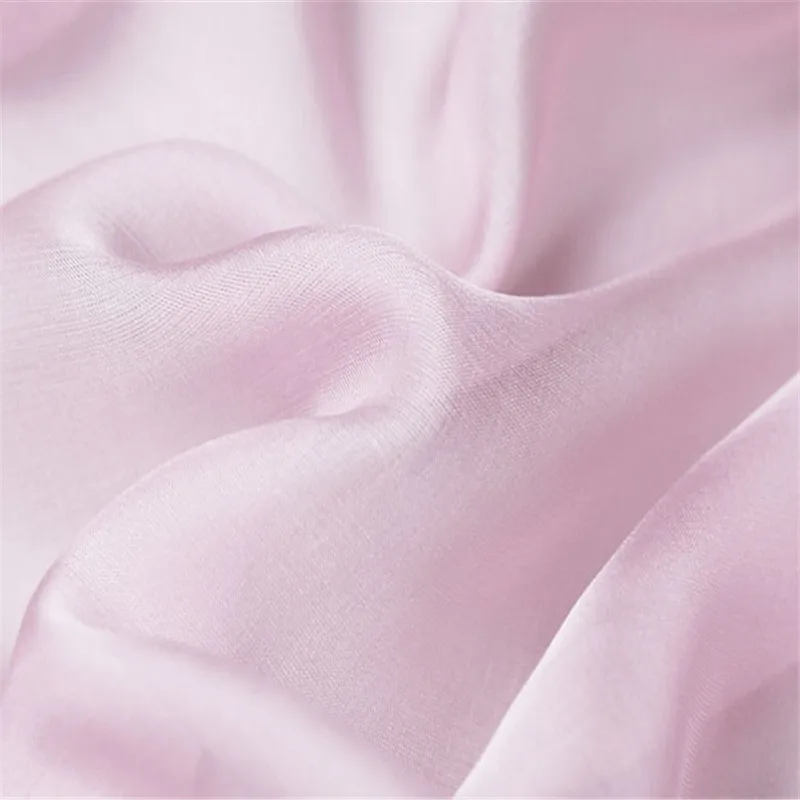 Шелковая шифоновая ткань 6 момме 140 см 5" мягкий чистый натуральный материал шифоновые шелковые ткани для изготовления весенних женских платьев - Color: 5 pink