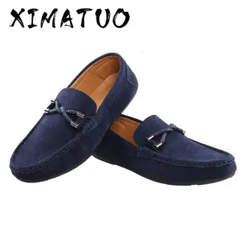 

Spring Summer NEW Men's Loafers Comfortable Flat Casual Shoes Men Breathable Slip-On Soft Leather Driving Shoes Moccasins