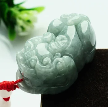 

Certified Natural Burmese Jadeite A Cargo Hanging Pendant Necklace