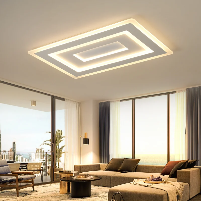 

Ultra-thin Surface Mounted Modern Led Ceiling Lights lamparas de techo Rectangle acrylic/Square Ceiling lamp fixtures