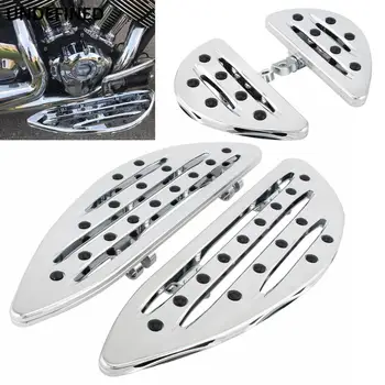 

Motorcycle Chrome Footpeg CNC Cut Male Mount Foot Pegs + Driver Stretched Floorboards Pedal For Harley Softail Dyna Touring FLH