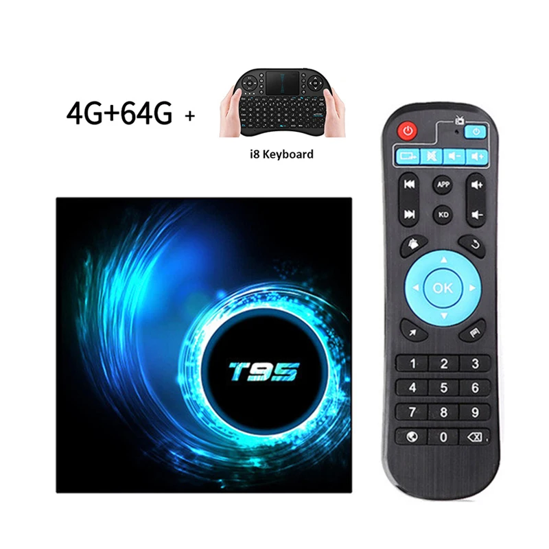 ТВ-приставка Android 10,0 Allwinner H616 Четырехъядерный 4 ГБ ОЗУ 32 Гб 64 Гб Wifi 6K Smart Android медиаплеер T95 PK s905x3 телеприставка - Цвет: 4G64GI8