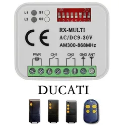 DUCATI – porte de garage, télécommande 433.92mhz, récepteur 9 30V AC/DC, porte de garage, TSAW1, TSAW2, TSAW3, TSAW4, 300 868mhz 