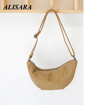

Genuine Leather Handle Bag Women Handbag Shoulder Totes Underarm Vintage Top Handle Bag Female Small Subaxillary Bags Clutch