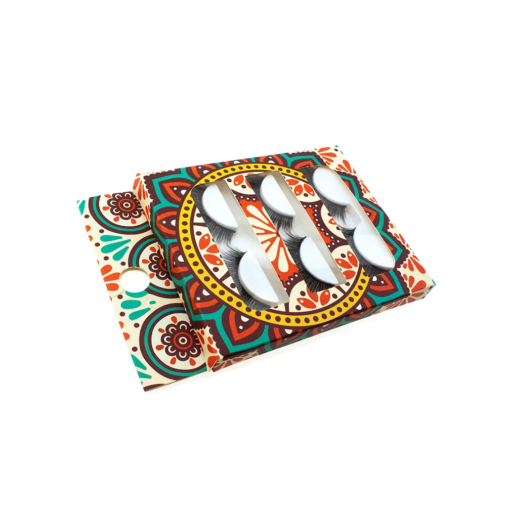 

1000 Pcs Wholesale Custom 3-5 pairs Paper boxes Mink Lashes Eyelashes Packaging High Quality Free Design 3D Mink Eyelashes cases
