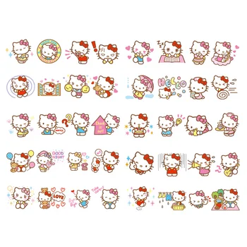 

1 PCS Kawaii Sanrio Hello Kitty Cute Aesthetic Bullet Journal Stickers Scrapbooking Stationery Sticker Flakes Art Supplies