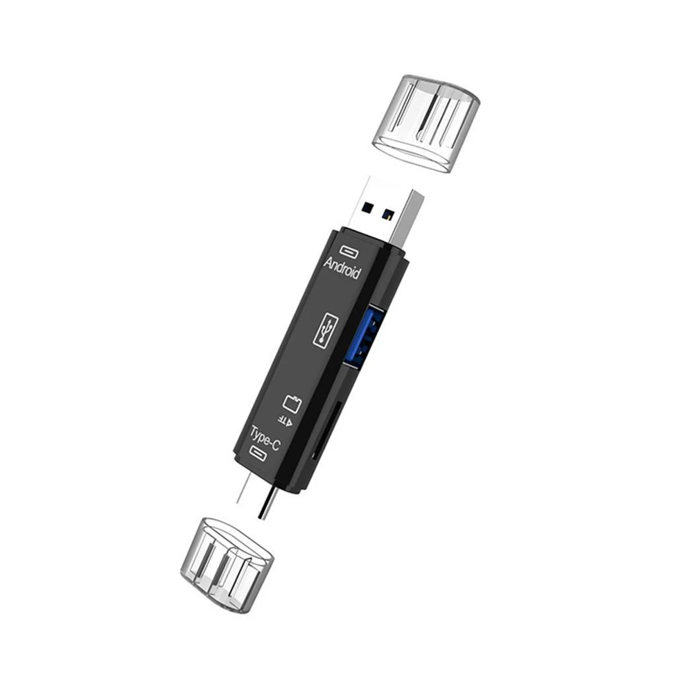 Bakeey 3 в 1 OTG type C и micro USB и USB Кардридер высокоскоростной USB2.0 Универсальный OTG TF для Android Компьютерный удлинитель головной убор