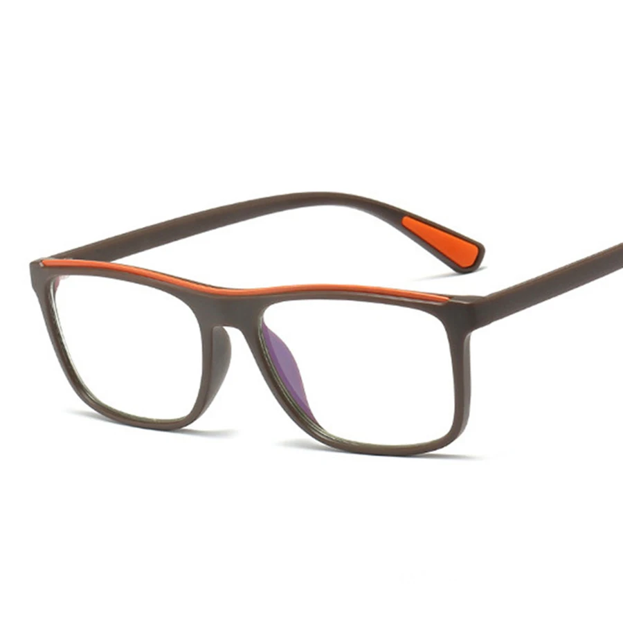 Классические ретро очки для близорукости, оправы для глаз для мужчин, матовые коричневые прямоугольные очки с прозрачными линзами, ацетатные мужские очки - Цвет оправы: Brown Frame