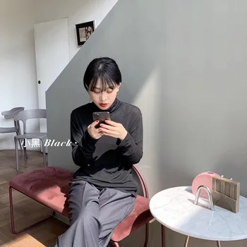 

2019 Ladies Spring and Autumn Long Sleeve Bottoming T-Shirt Cotton Pullover New