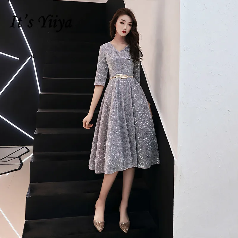 It's Yiiya Prom Dresses V-neck Half 