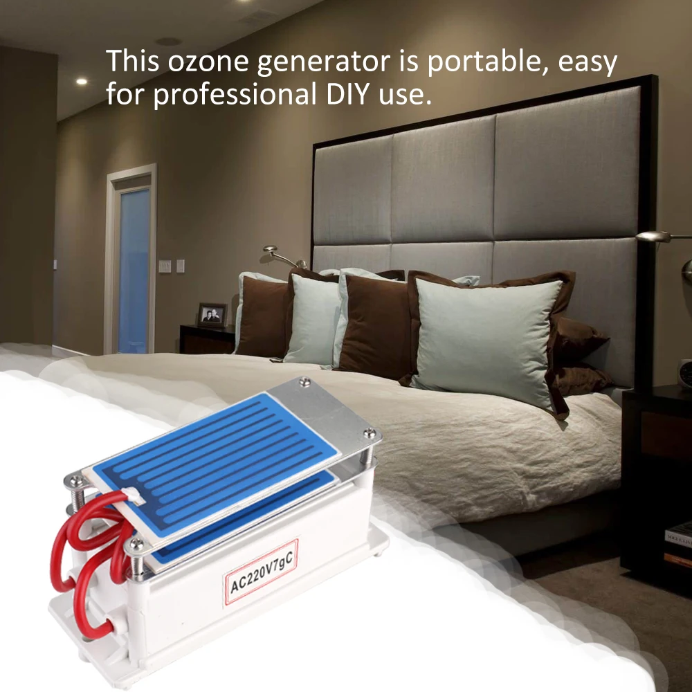 

Portable 7g/h Ceramic Ozone Generator Double Integrated Plate Ozonizer Water Air Purifier For Chemical Factory
