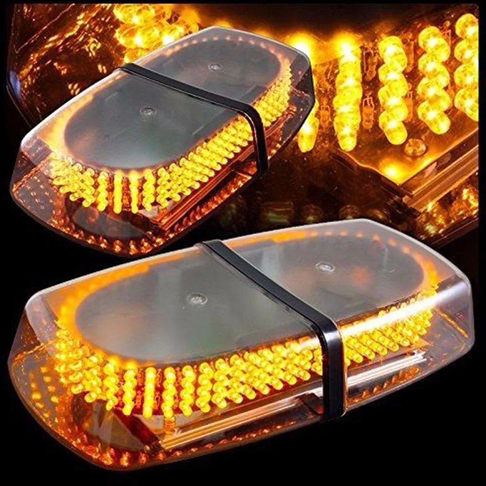 

Car Light Strobe Flashing Light 30W DC12V 240 LED Amber Light Emergency Warning Strobe Flashing Yellow Magnetic Roof Light