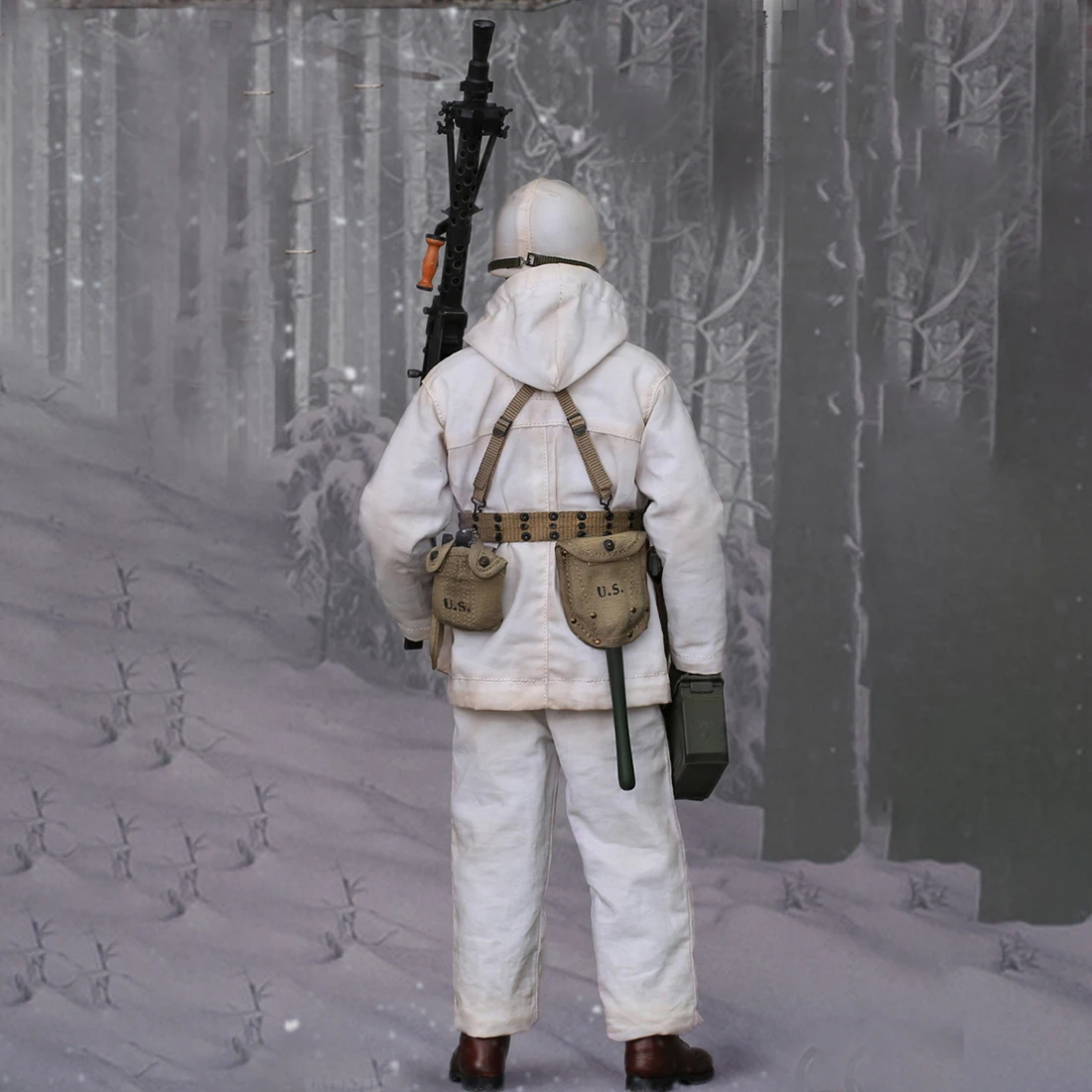 1/6 30 см солдатская модель костюм реалистичный головной убор DIY ручной работы солдат армии США 28th Ardennes дивизия 1944
