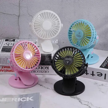 

Portable Mini USB Clip-on Fan Ventilator 360 Rotation Travel Desktop Fans Adjustable Speed Small Air Conditioning Fan Air Cooler