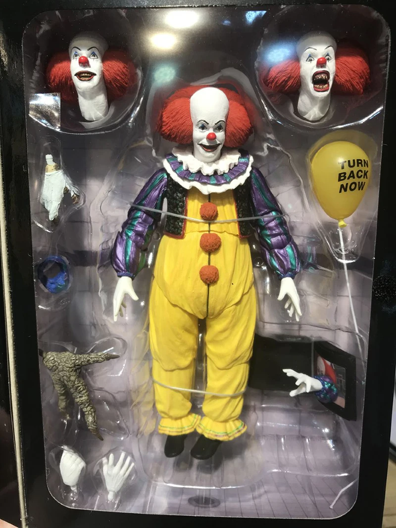 

2019 Original NECA IT Pennywise Joker 1990 Old version Clown PVC Action Figure Collectible Model Toy