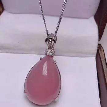 

S925 silver inlaid agate jade silver pendant