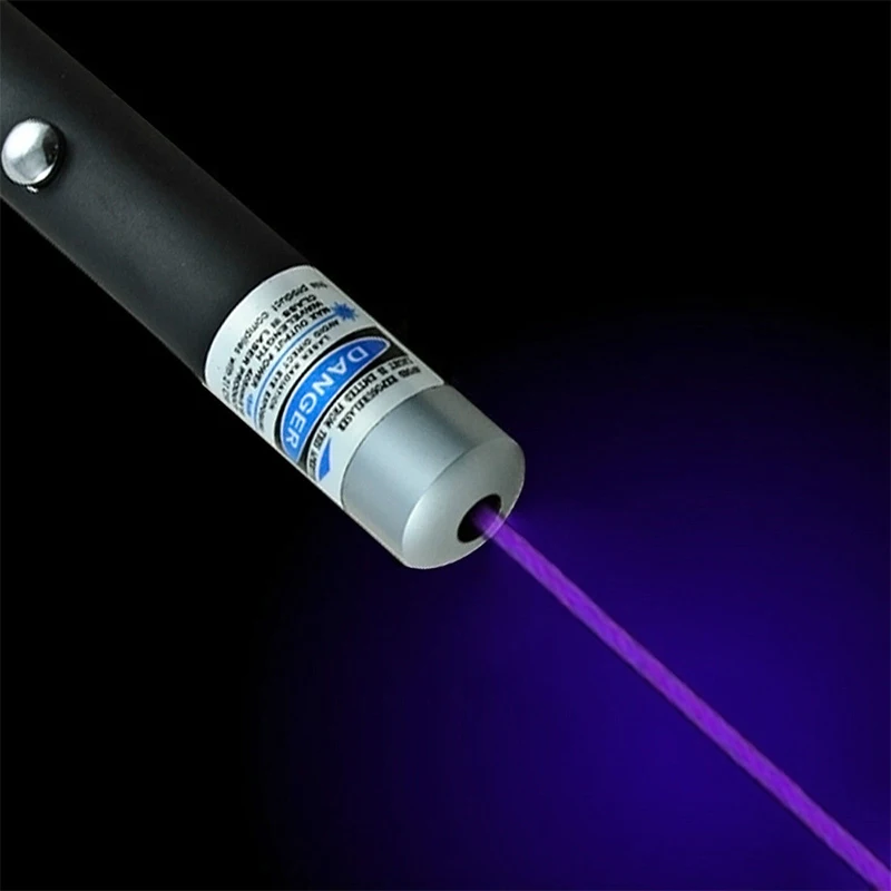 5 мВт 650 нм зеленая лазерная ручка черный сильный Видимый светильник луч Laserpoint 3 цвета Мощная военная лазерная ручка - Цвет: Фиолетовый