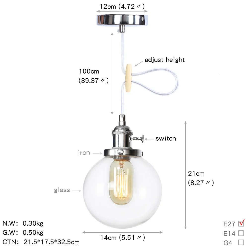DA123铬色+透明罩 尺寸图英文版