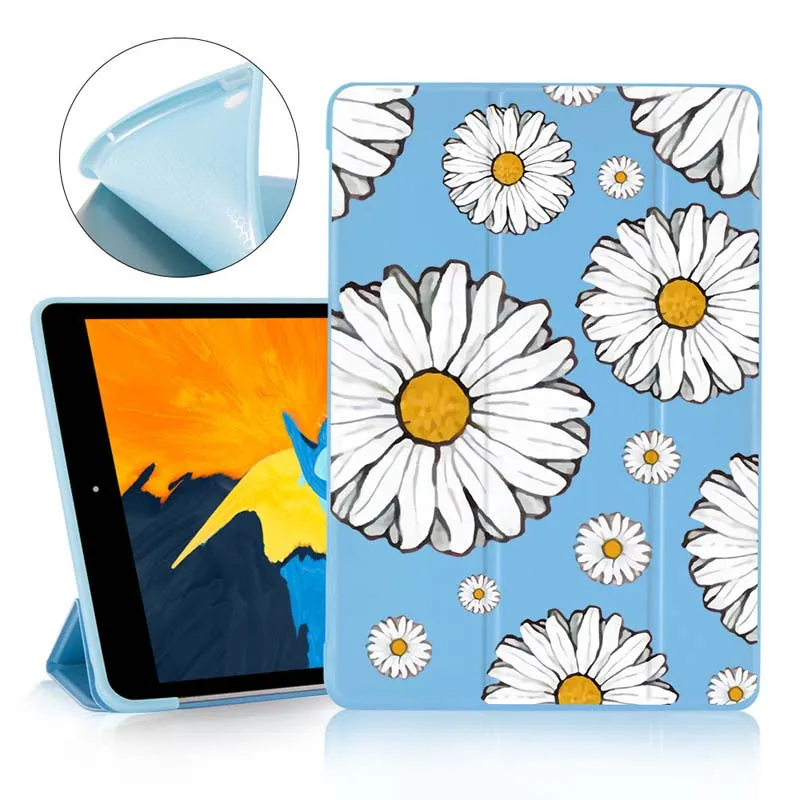

Daisy Flower Tablet Case for Ipad Mini 2 3 4 Cover Folding Holder Function for Ipad Air 1 2 3 7th Generation 11 Pro 2018 2020