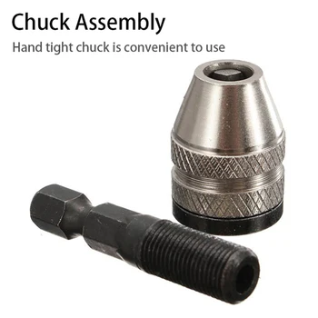 

Drill Chuck 0.3-3.6mm Quick Change Drill Chuck 6.35mm Hex Shank Chuck Adapter Converter Power Tool Accessories