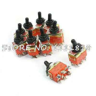 

250V 25A Waterproof ON-ON 6 Screw Terminal DPST Locking Toggle Switch x10