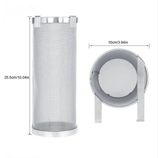 

304 Stainless Steel Hop Spider Strainer Homebrew Beer Pellet Hop Filter Drink Filtering for Brew Kettle 100x250mm 400 Micron