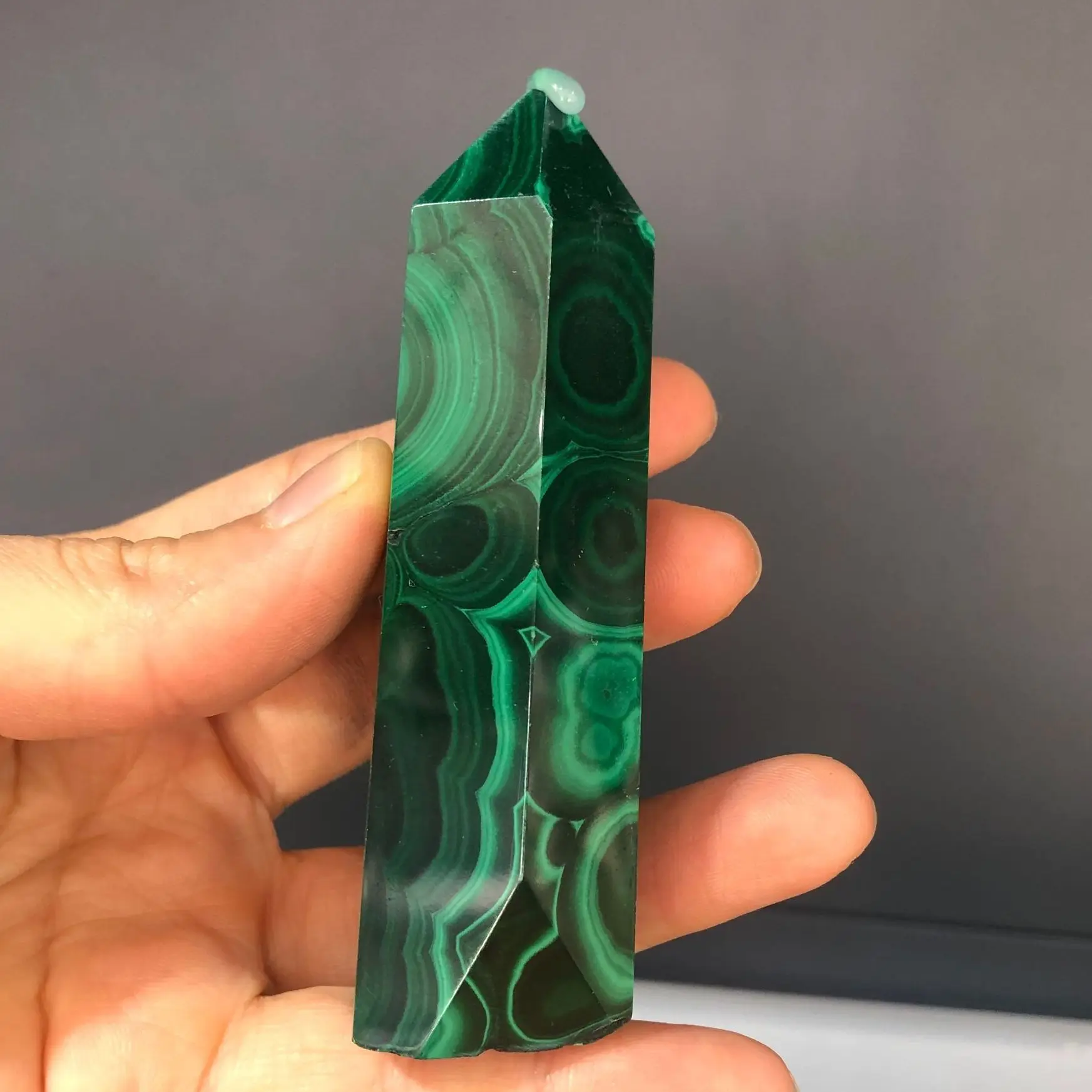 

1pcs Natural malachite point mineral specimen home furnishing specimens Stones and powerful Healing crystals Reiki decoration