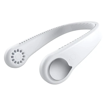 

Leafless USB Rechargeable 1800MAh Battery, Hanging Neck Small Fan Electric Fan,Suitable for Outdoor Office Travel,White
