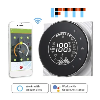 

Smart Electric Heating Thermostat with Touchscreen LCD Display Weekly Programmable Room Temperature Controller 16A 95~240V