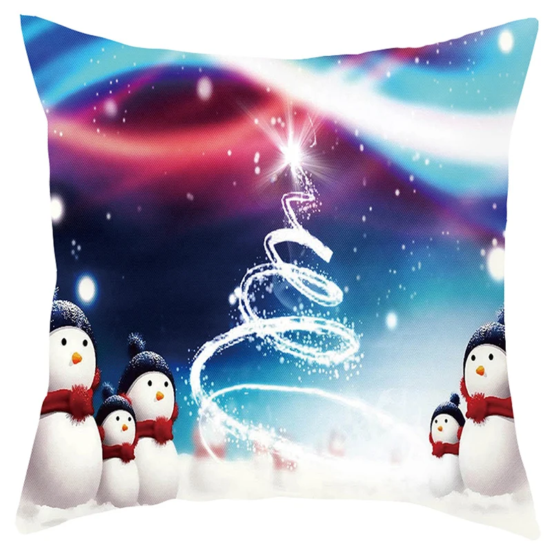 

45x45cm Breathable Sofa Pillowcase Merry Christmas Cushion Cover Home Office Xmas Decor Pillowcase Xmas Home Party Ornaments