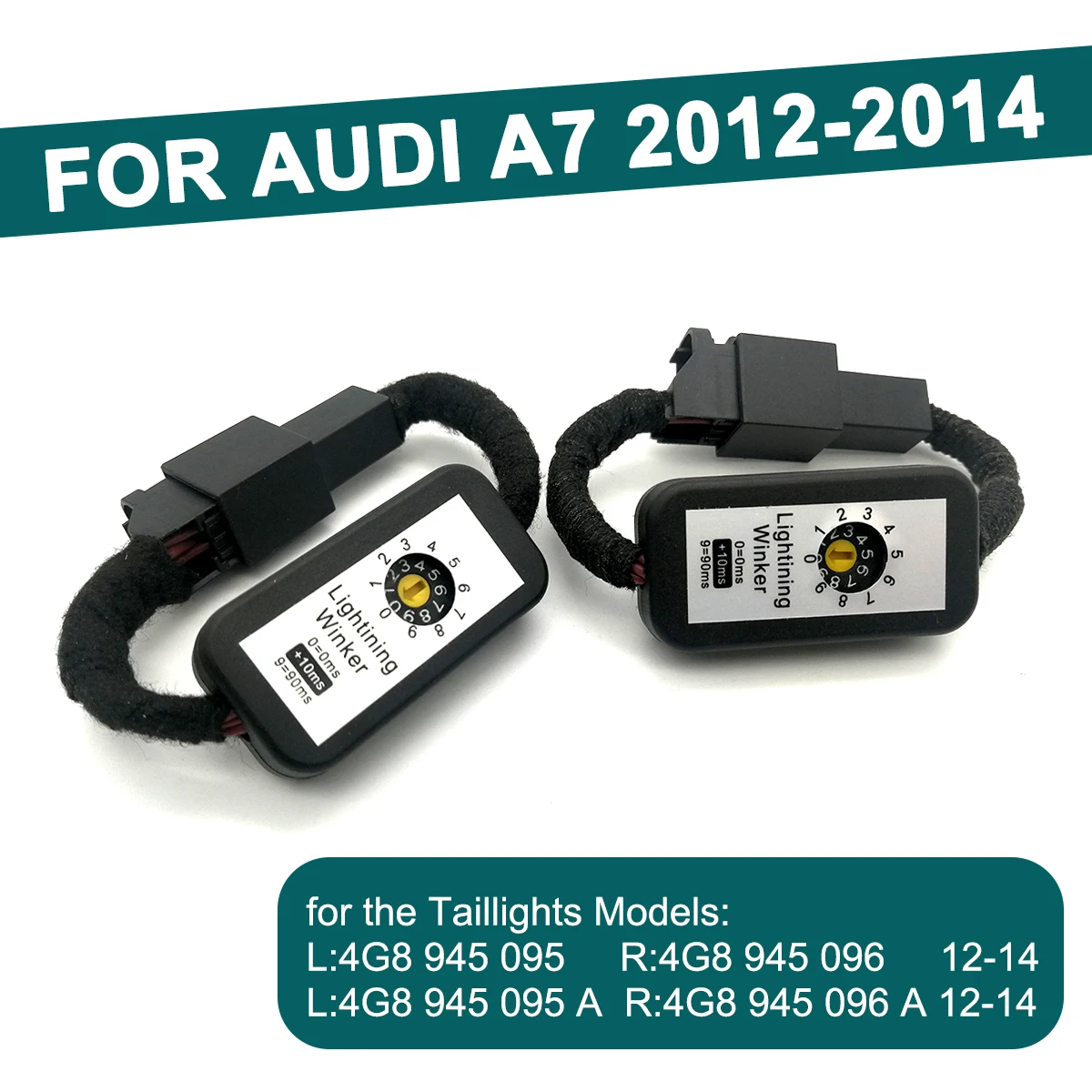 For Audi A7 Sportback 2012 2013 2014 2Pcs Car Light Dynamic Turn Signal Indicator LED Taillight Add-on Module Cable Wire Harness |