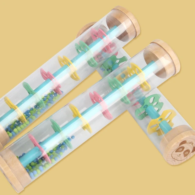 Baby Rainmaker Cylinder Sound Instrument with Bright Colour Rain Stick SoundToys for Baby Infant Toddler 4