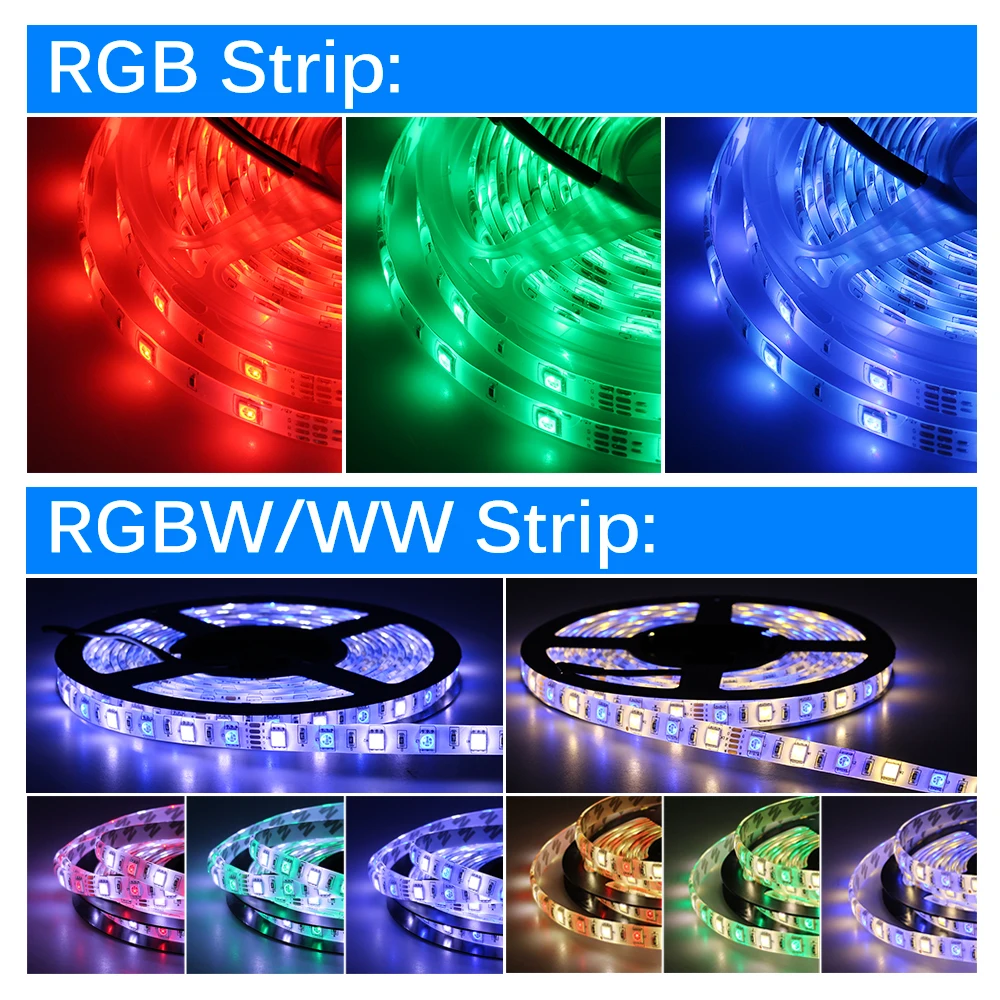 5050 Светодиодные ленты RGB / RGBW RGBWW 5 м 10 Цвет Сменные гибкий светодиодный светильник