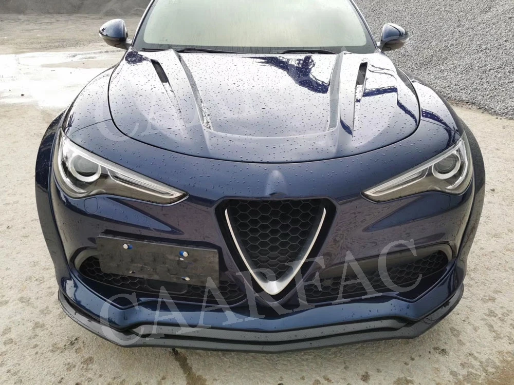 Для Stelvio карбоновое волокно передний спойлер для губ Лопата фартук для Alfa Romeo Stelvio- Бампер протектор автомобильный Стайлинг